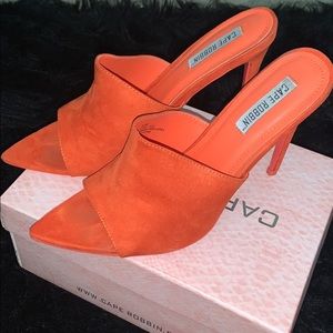 Orange stilettos like new slightly worn